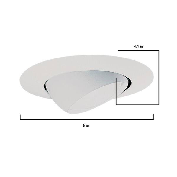 HALO 6 in. White Recessed Light Ceiling Trim with Adjustable