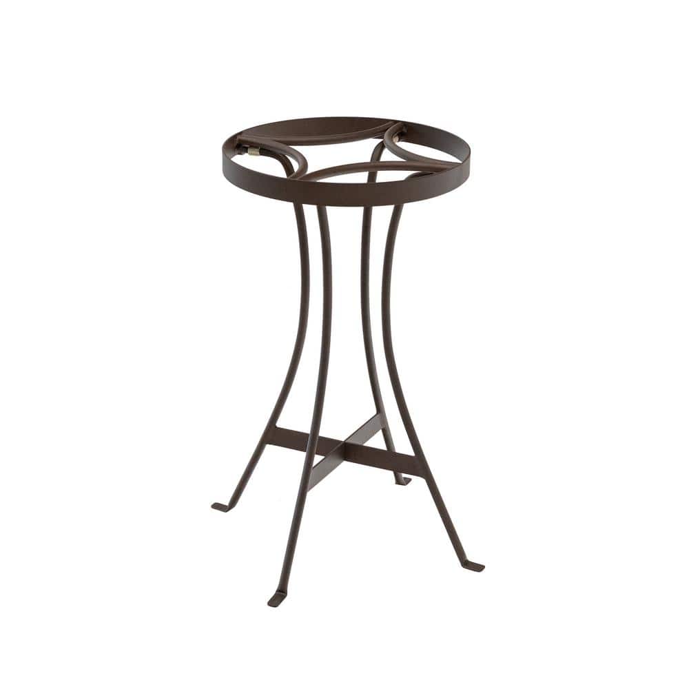 ACHLA DESIGNS 18.75 in. H Wrought Iron Tara Plant Stand, Roman Bronze Powder coat Finish for