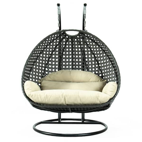 Unstuffed Patio Double Hanging Swing Egg Chair Cushion Cover Round