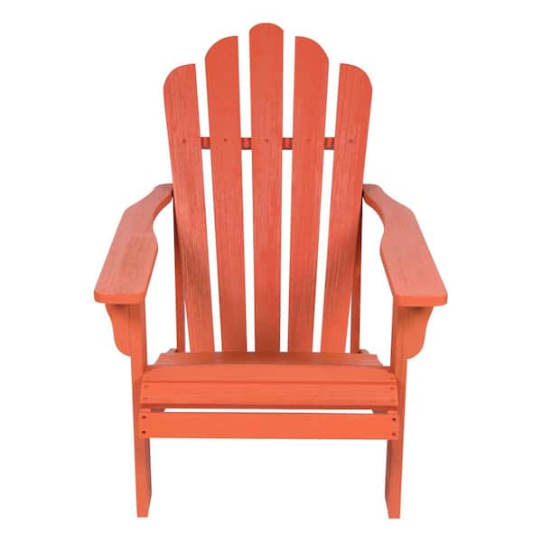 Shine Company Westport II Orange Pumpkin Wood Adirondack Chair