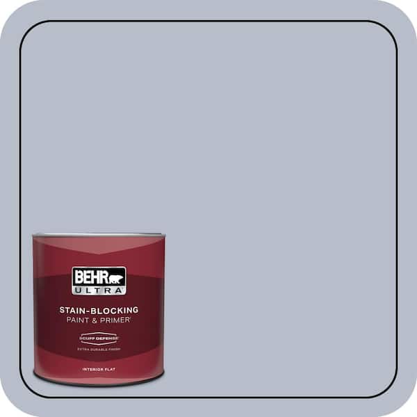 BEHR ULTRA 1 qt. #610F-4 Silver Service Extra Durable Flat Interior Paint & Primer