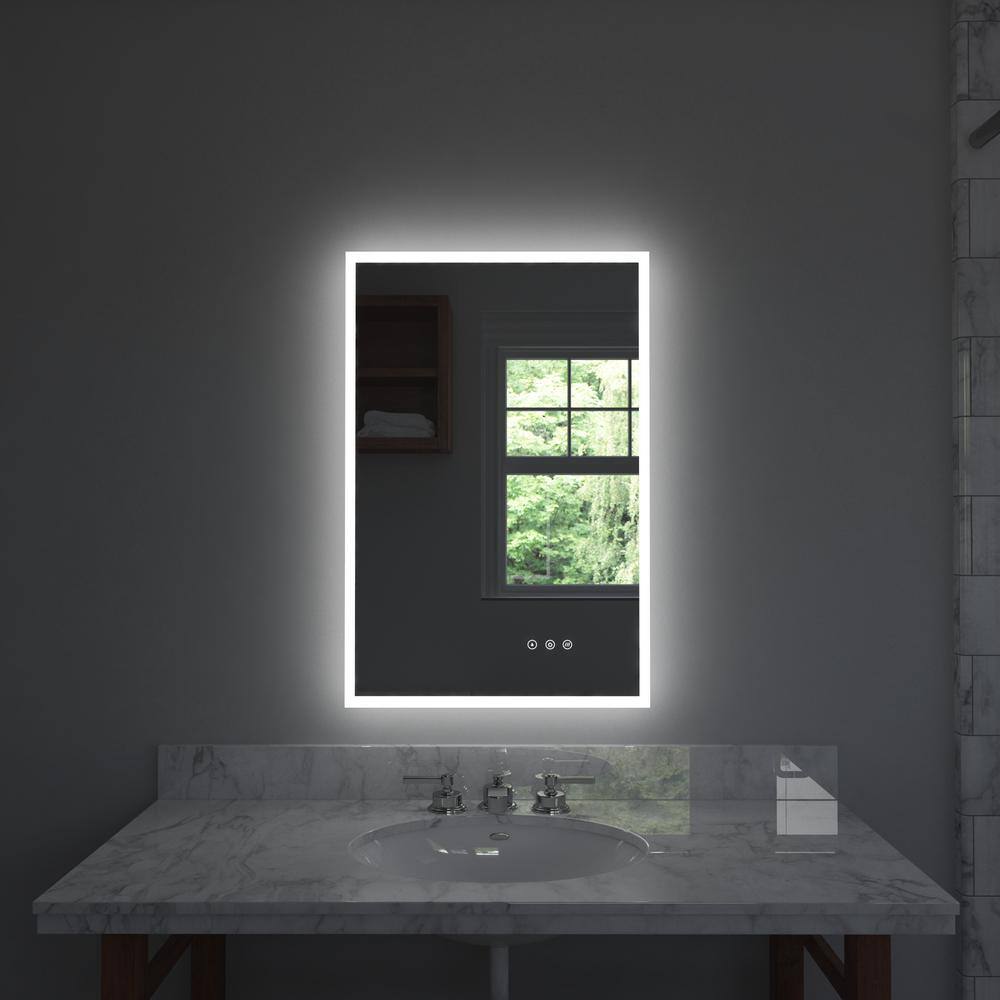 Lucent 24 in. x 36 in. Frameless Wall Mounted LED Vanity Mirror with Color 
