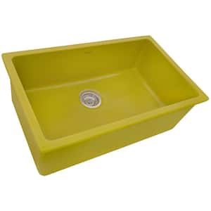 Fiamma 30 in. Drop-in/Undermount Single Bowl Yellow Fireclay Kitchen Sink
