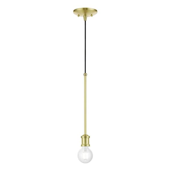 Livex Lighting Lansdale 1-Light Satin Brass Single Mini Pendant