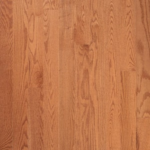 Plano Low Gloss Gunstock Oak 3/4 in. Thick x 5 in. Wide x Varying Length Solid Hardwood Flooring (23.5 sqft / case)
