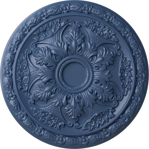 Ekena Millwork 20" x 1-5/8" Baile Urethane Ceiling Medallion (Fits Canopies upto 3-1/4"), Hand-Painted Americana