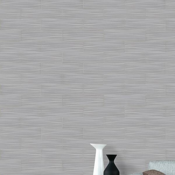 MSI Gray Riptide 4 in. x 16 in. Matte Ceramic Subway Wall Tile