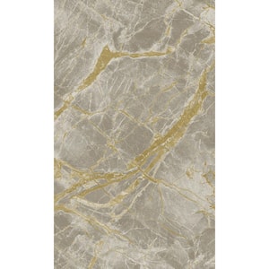 Gold Marble Stone Like Textured Print Non Woven Non-Pasted Textured Wallpaper 57 Sq. Ft.