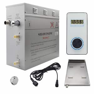 Superior Encore 6kW Steam Bath Generator, Self-Draining with Vertical Digital Keypad in White and a Drip Pan