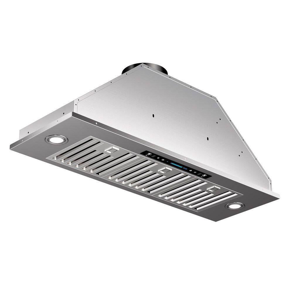 36 in. 900 CFM Convertible Ductless to Ducted Insert Range Hood in Stainless Steel with Carbon Filter, LED and Gesture price history on PriceWatchPro