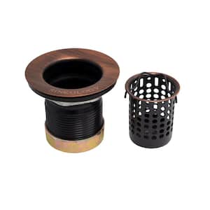 2 in. Bar Sink Junior Strainer Drain with Removable Basket in Antique Copper