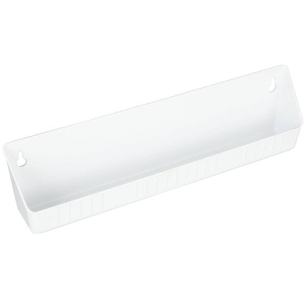 Rev-A-Shelf 3.8125 in. H x 14 in. W x 2.125 in. D White Polymer Tip Out In-Cabinet Sink Front Trays and Hinges