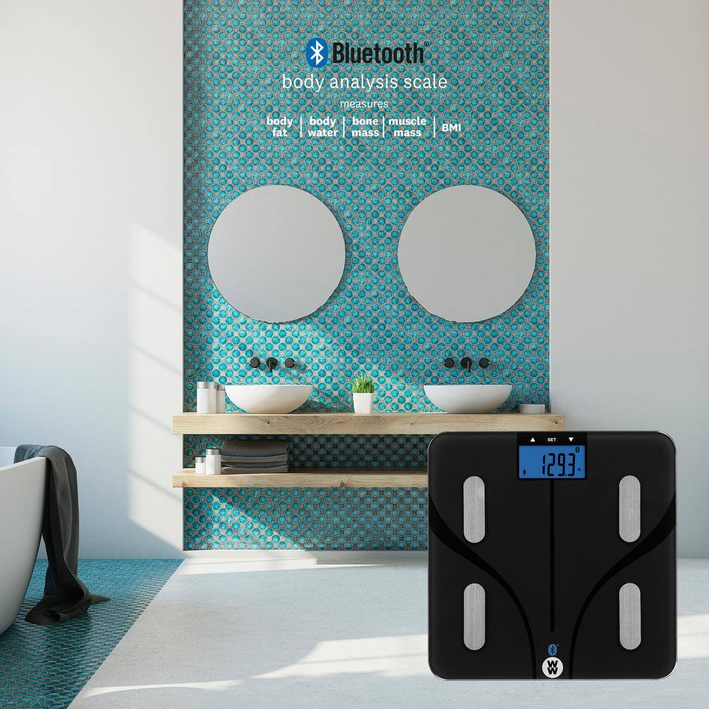 Black Digital Bluetooth Body Analysis Smart Scale