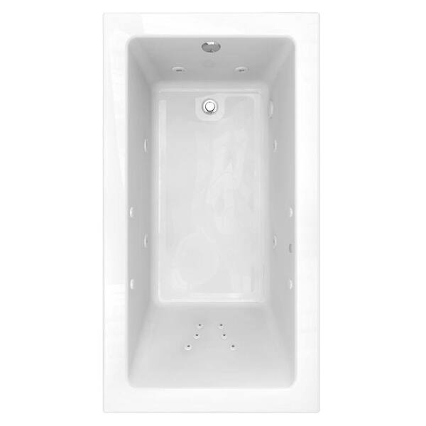 American Standard Studio Everclean 5-1/2 ft. x 36 in. Whirlpool Tub with Zero Edge Profile in Arctic