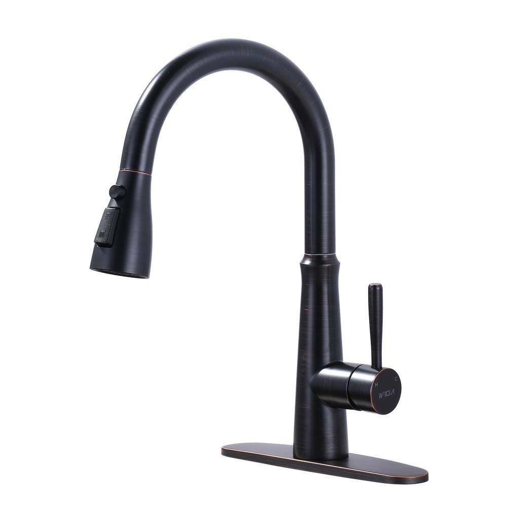 Single Handle Pull Down Sprayer Kitchen Faucet with Advanced Spray, Pull Out Spray Wand in Oil Rubbed Bronze price history on PriceWatchPro