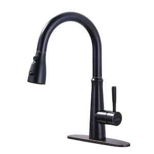 Single Handle Pull Down Sprayer Kitchen Faucet with Advanced Spray, Pull Out Spray Wand in Oil Rubbed Bronze