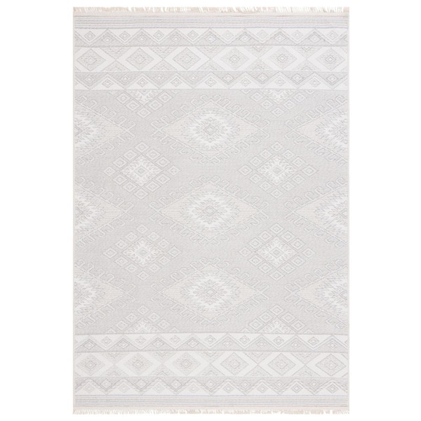 SAFAVIEH Prairie Beige/Ivory 8 ft. x 10 ft. Geometric Diamond Area Rug