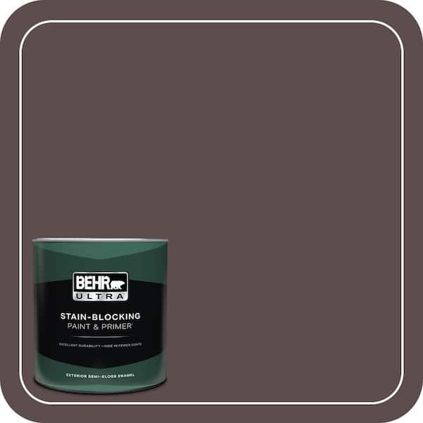 BEHR ULTRA 1 qt. #740B-7 Smooth Coffee Semi-Gloss Enamel Exterior Paint & Primer