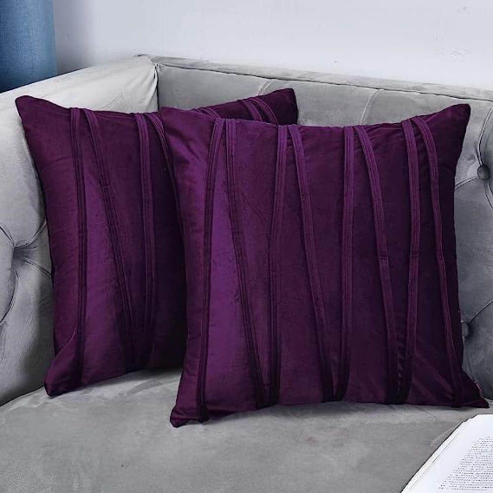 Large Throw Pillows, Grey Purple and Blue Lumbar Decorative Pillow for Bed  Decor, Square Couch Pillows Sets, Sofa Cushions or Covers 