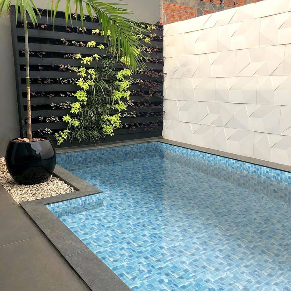 Toluca 12'' x 12'' Polished Blue Glass Mosaic Tile