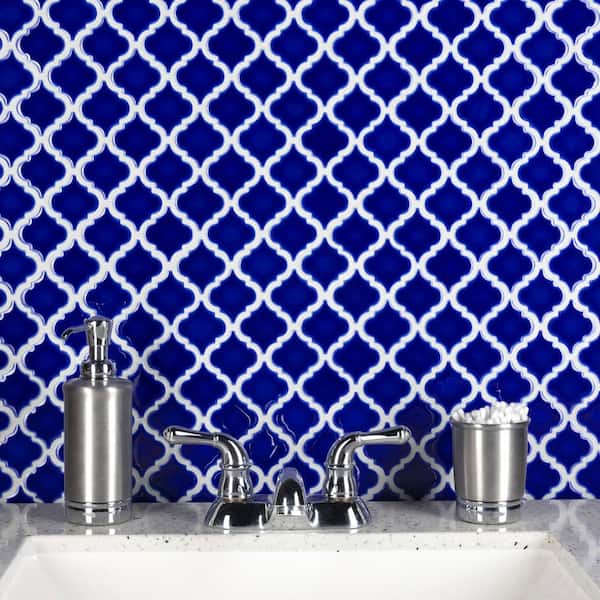 Merola Tile Hudson Tangier Cobalt Blue, Cobalt Blue Bathroom Wall Tiles