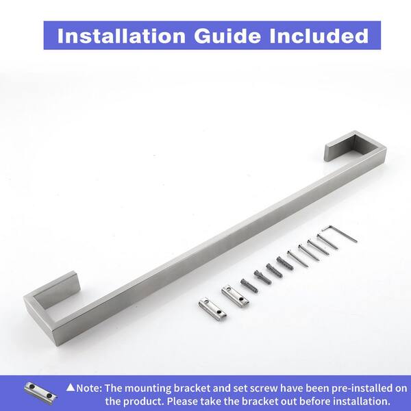 Simply Square Single Towel Rail 597mm In Chrome