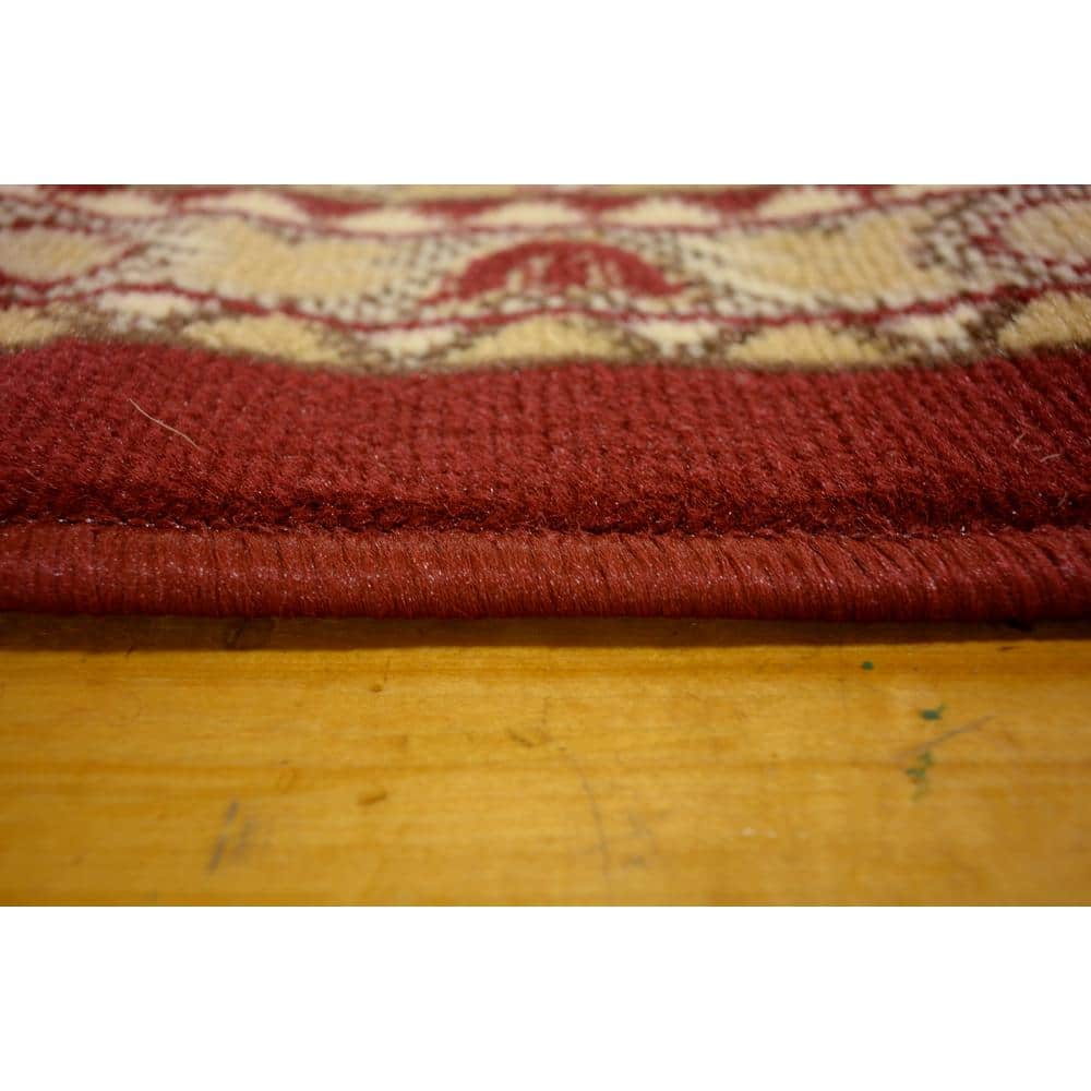 Burgundy Medallion Synthetic 8' x 10' Rectangular Rug