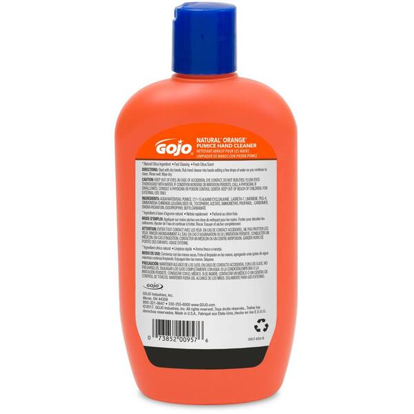 Gojo Natural Orange Pumice Hand Cleaner with scrubby