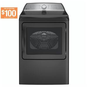 7.4 cu. ft. Smart Diamond Gray Electric Dryer with Sanitize Cycle and Sensor Dry, ENERGY STAR
