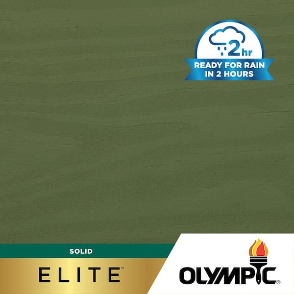Olympic Elite 1 gal. SC-1090 Woodland Green Solid Advanced Exterior Stain and Sealer in One
