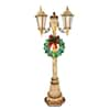 Puleo International 72 In. Gold Green Lighted Lamp Post With 35 