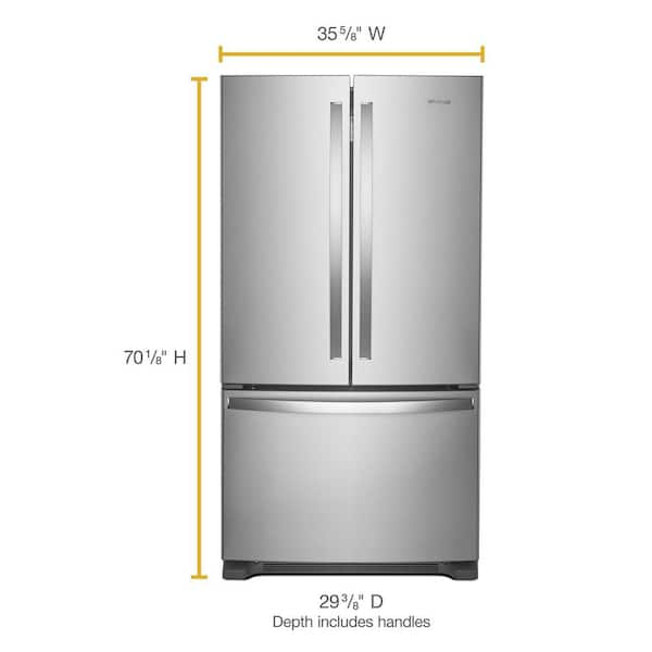 refrigerator with internal water dispenser counter depth