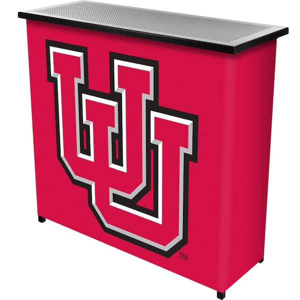 Trademark University of Utah 2-Shelf Black Bar with Case