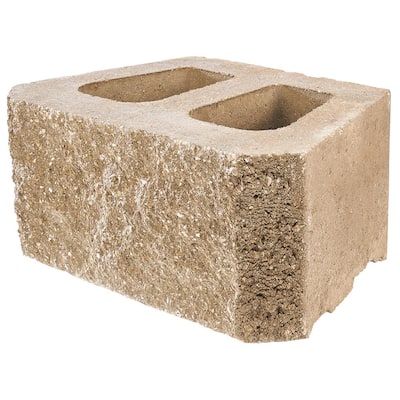 Regal Stone Pro Rock Face 8 in. H x 18 in. W x 12 in. L Buff Concrete Wall Block (36-Pieces/36 sq. Feet/Pallet )