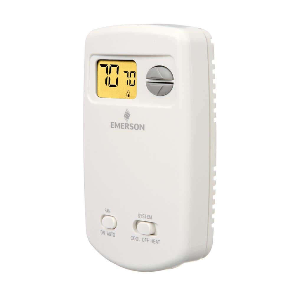 White Digital Non-Programmable Single Stage Thermostat with Touchscreen