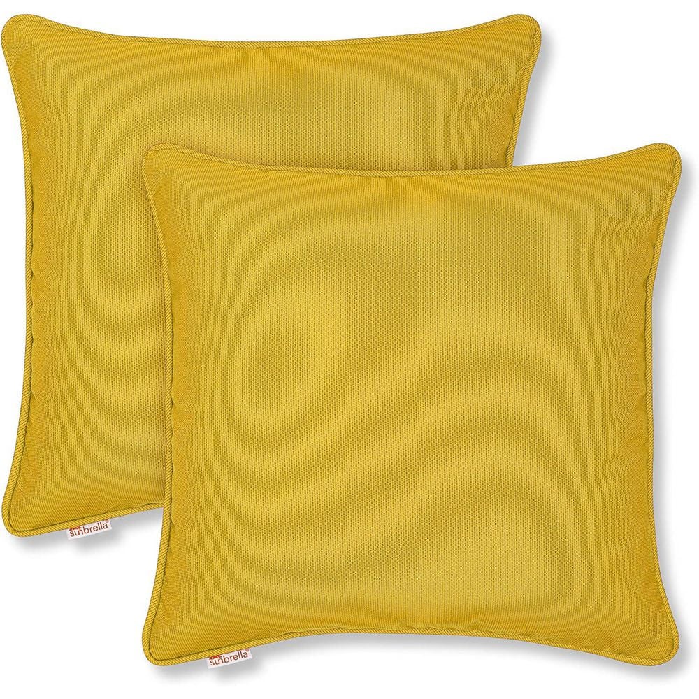 Sunbrella Indoor/Outdoor Corded Fill Throw Pillow 18 x 18, Daffodil, (Set of 2) price history on PriceWatchPro
