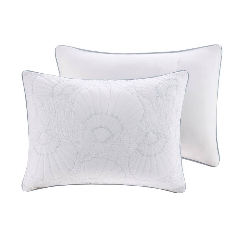 California King Blue Cotton Nautical Bedspread Set