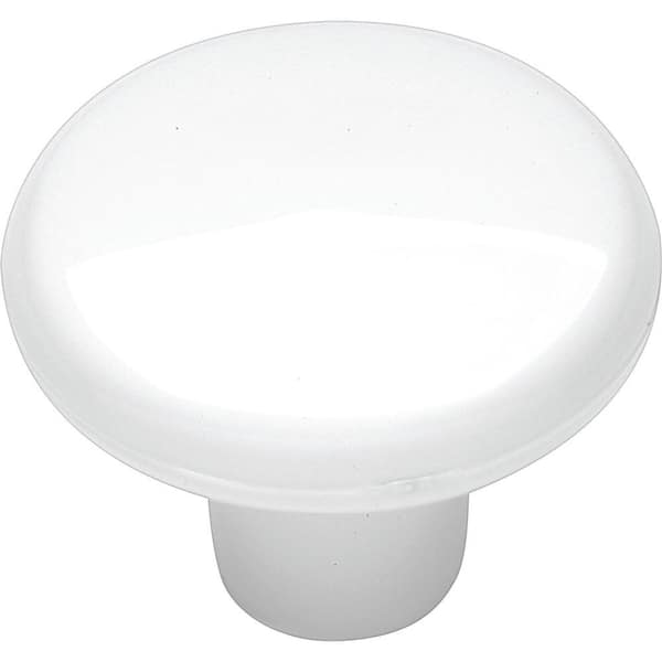 HICKORY HARDWARE Midway 1-1/2 in. White Cabinet Knob P814-W - The Home ...