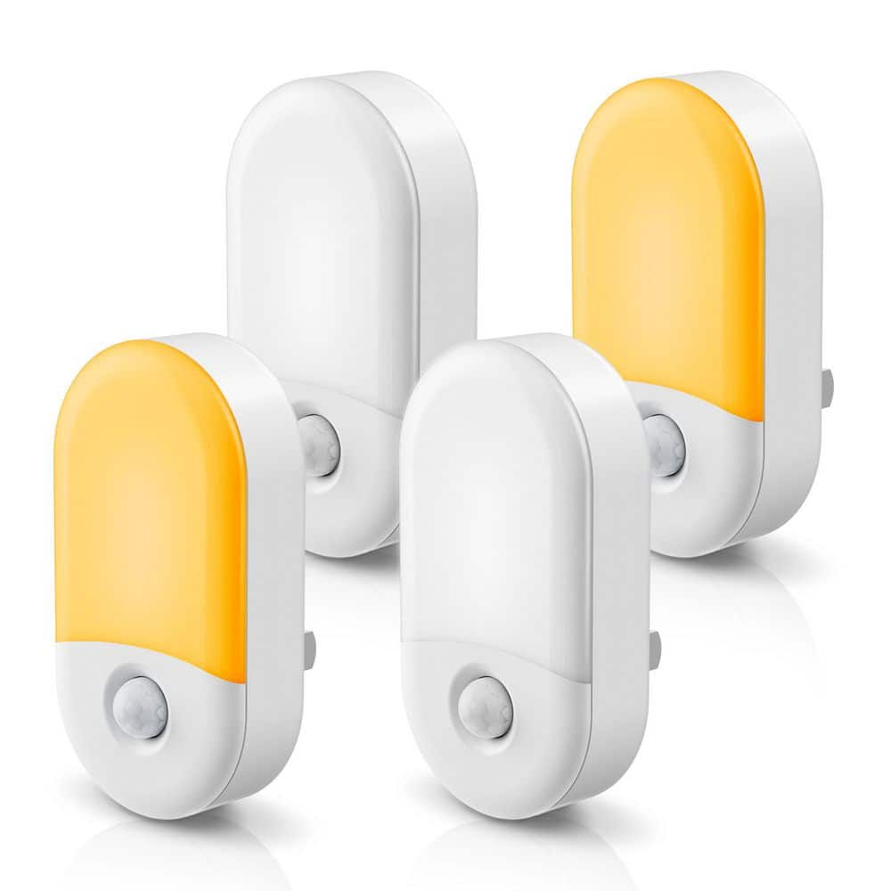 Amber Night Light Plug-In, 4-Pack Motion Sensor, 2000K, Adjustable Brightness 30/60LM for Hallway, Kids, Bathroom price history on PriceWatchPro