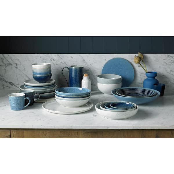 Denby Stoneware Studio Blue Pebble Ramen/Large 41 oz. Noodle Bowl