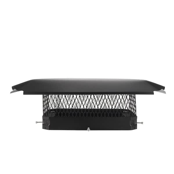 HY-C 16 in. x 12 in. California Oregon Bolt-On Single Flue Chimney Cap in Black Galvanized Steel