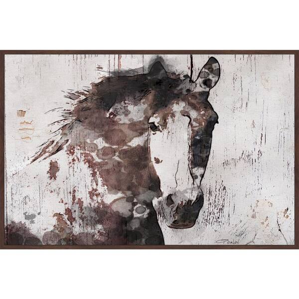 Navy Blue Gorgeous Horse Large Canvas, Horse Art, Brown Blue Rustic Horse, Rustic Vintage Horse Wall Art Print up to online 50