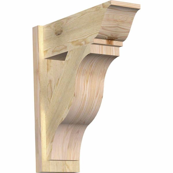 Ekena Millwork 8 in. x 26 in. x 22 in. Fuston Traditional Rough Sawn Douglas Fir Outlooker