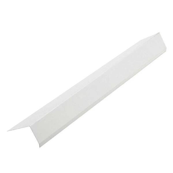 Gibraltar Building Products 2 In X 3 In X 10 Ft Galvanized Steel Grip Edge Flashing In White 