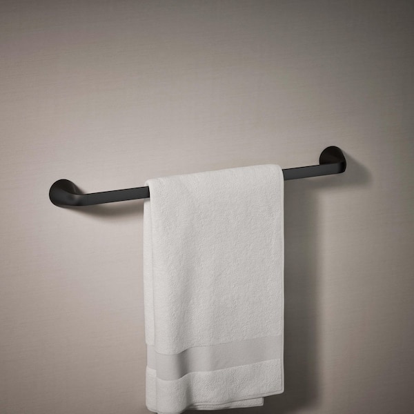 Cursiva 24 in. Towel Bar in Matte Black