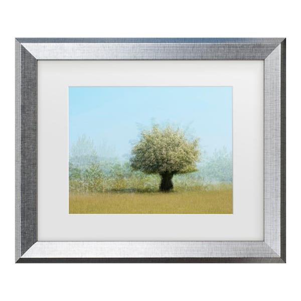 Trademark Fine Art Katarina Holmstrom Tree with Flowers Matted Framed Photography Wall Art 19.5 in. x 23.5 in.