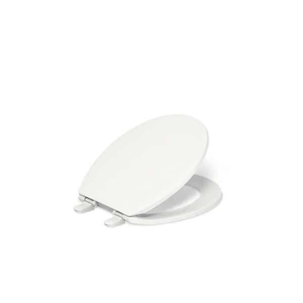 KOHLER Brevia Round Toilet Seat with Quick-Release Hinges in White