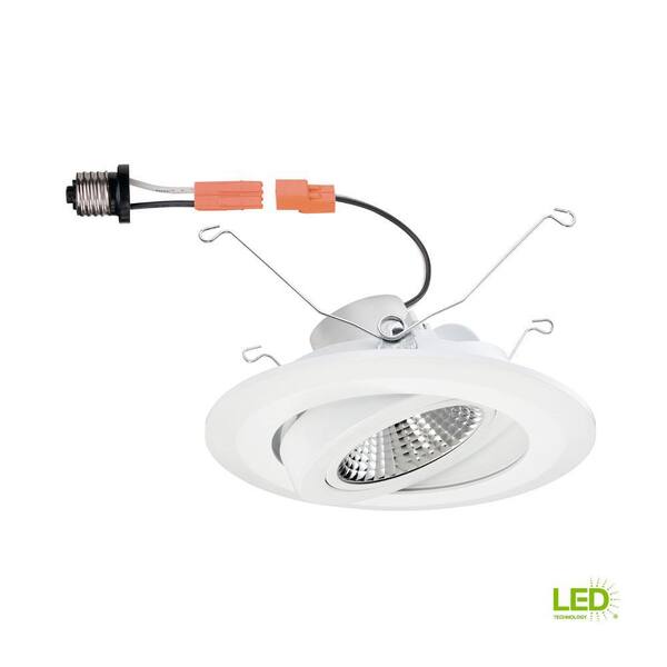 EnviroLite 6 in. 3000K Remodel Directional Gimbal White Integrated LED Recessed Can Trim