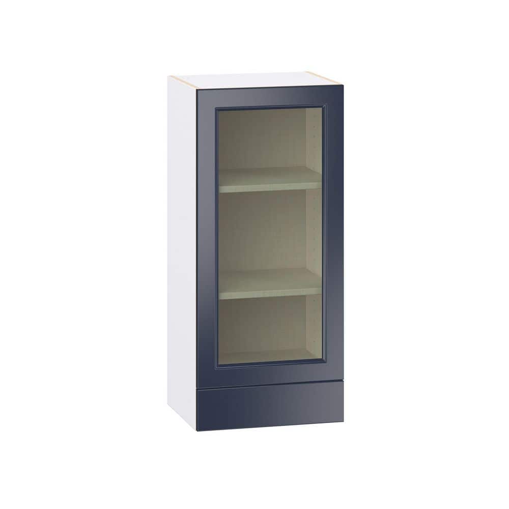Laramie 18 in. W x 14 in. D x 40 in. H Assembled Glass Door Specialty Wall Kitchen Cabinet in Painted Blue price history on PriceWatchPro
