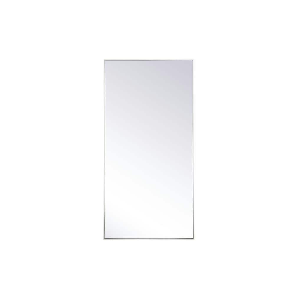 Oversized Rectangle White Modern Mirror (72 in. H x 36 in. W)